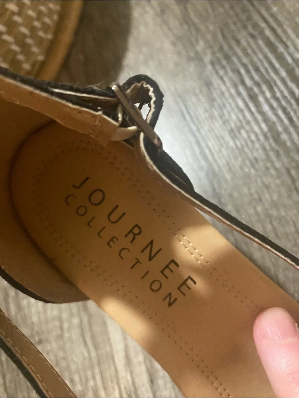 Journee Collection Black Strap Dress Shoes